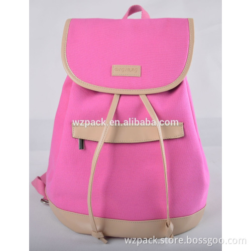 Ladies small backpack Multifunctional ladies small backpack cheap canvas backpack computer rucksack Drawstring backpack